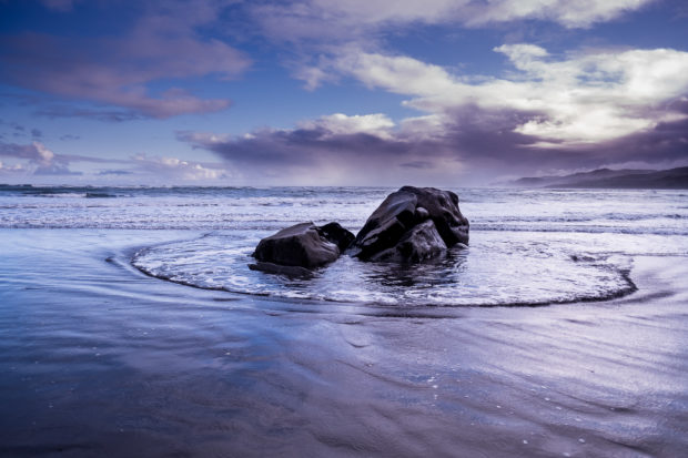 Wainamu beach, a local beach at Raglan.