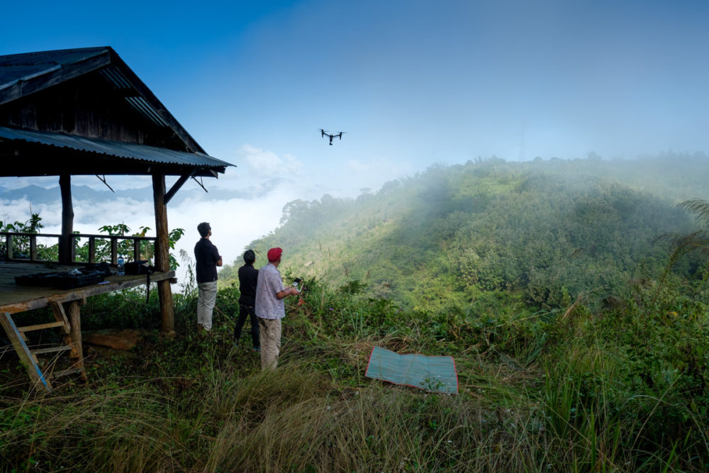 Flying my borrowed DJI Inspire drone to shoot the footage for the video above.