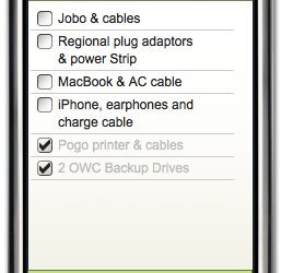 Packing List Revised for iPhone