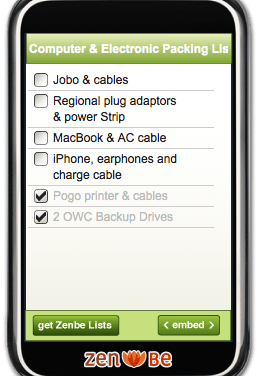 Packing List Revised for iPhone