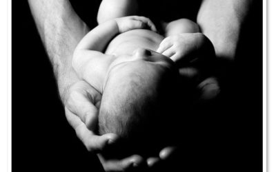 A new born and some dramatic light.