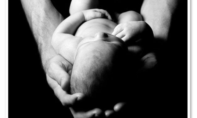 A new born and some dramatic light.