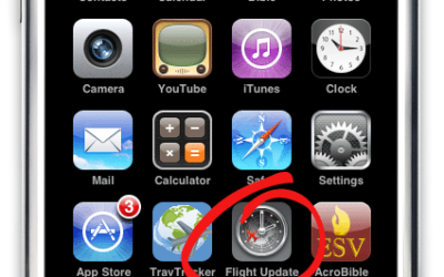 Flight Updater; a great little iPhone app for travelers.